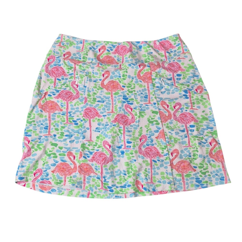 IBKUL Women's Medium Flamingo Print Golf Tennis Skort UPF 50+ Performance